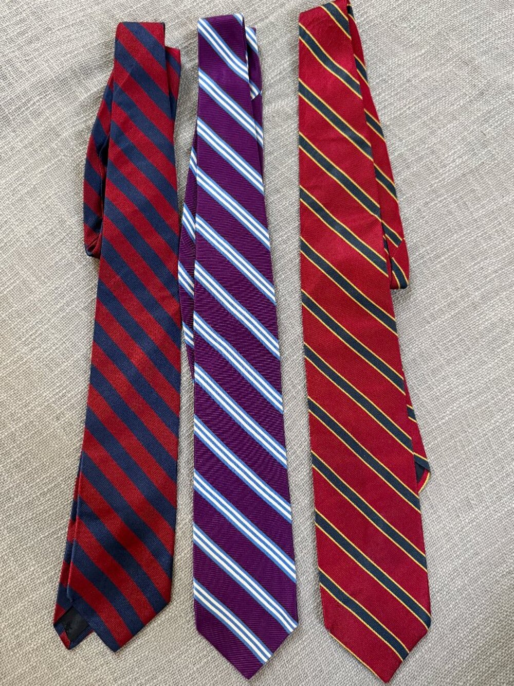 Lot 3 Brooks Brothers 346 100% Italian Silk Striped Ties